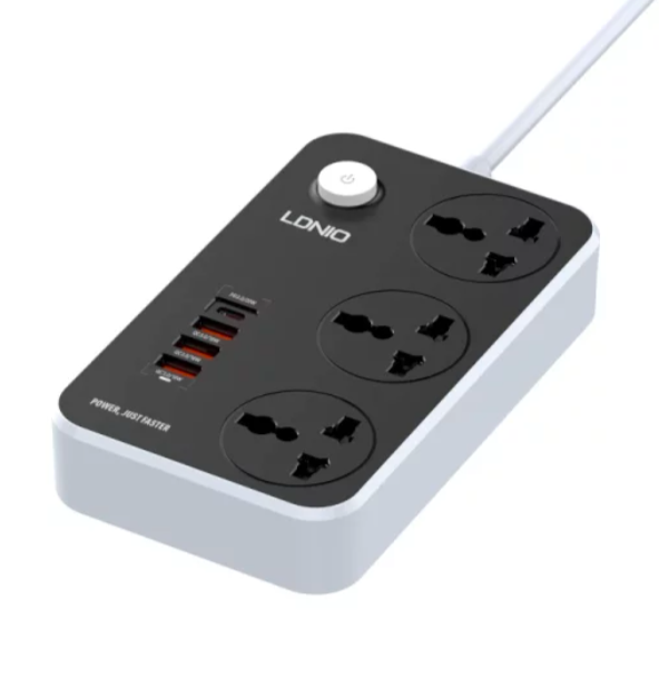 Multiprise Ldnio 3 prises 220V/ 4 prises USB SC3412 2500W/10A